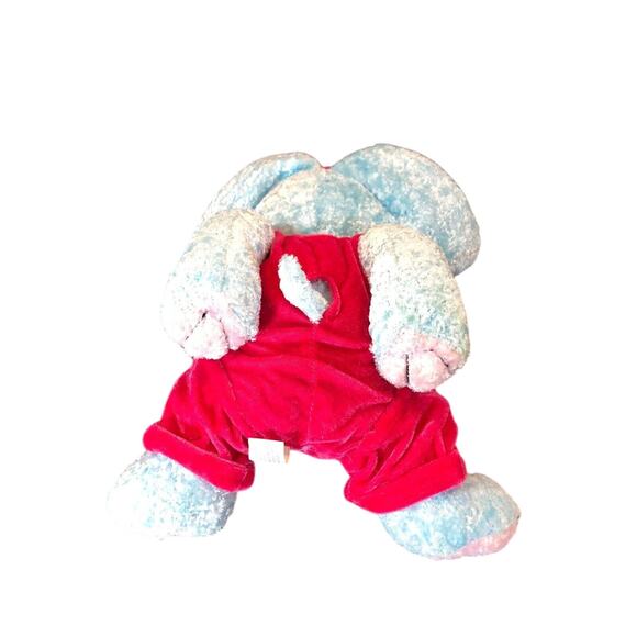 TonyToy Plush Sitting Elephant Puli International Blue Pink Outfit Bow 12in - Picture 7 of 11